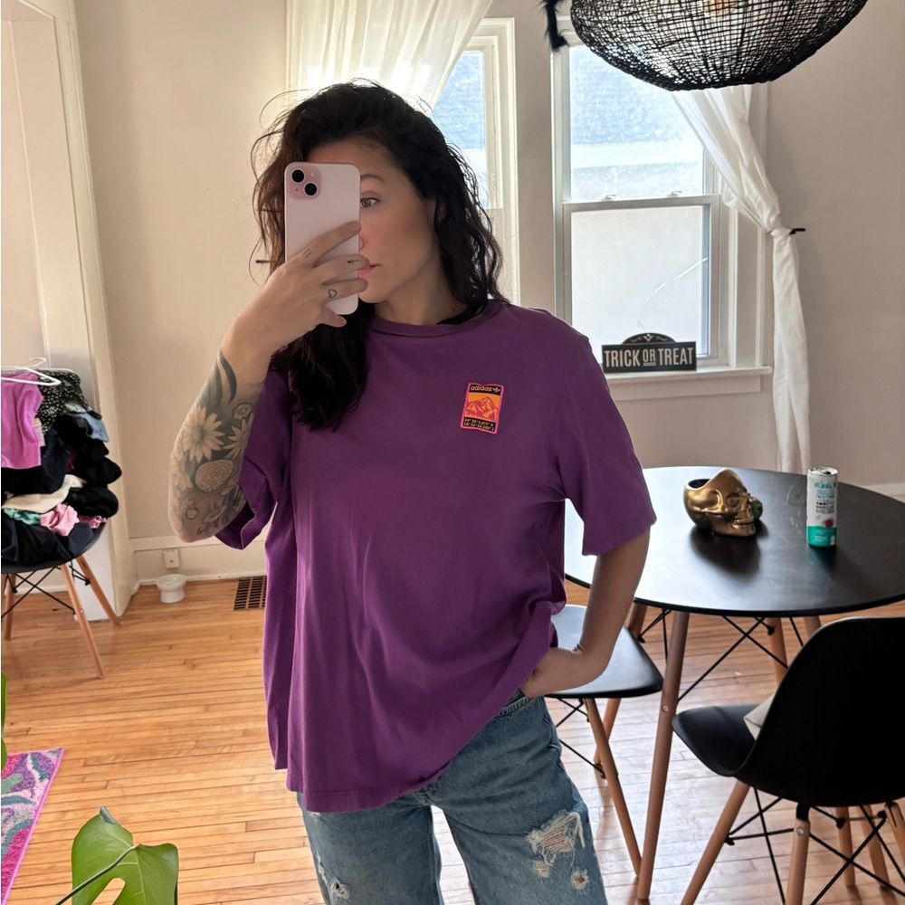 adidas Purple Women's Short Sleeve Tee
